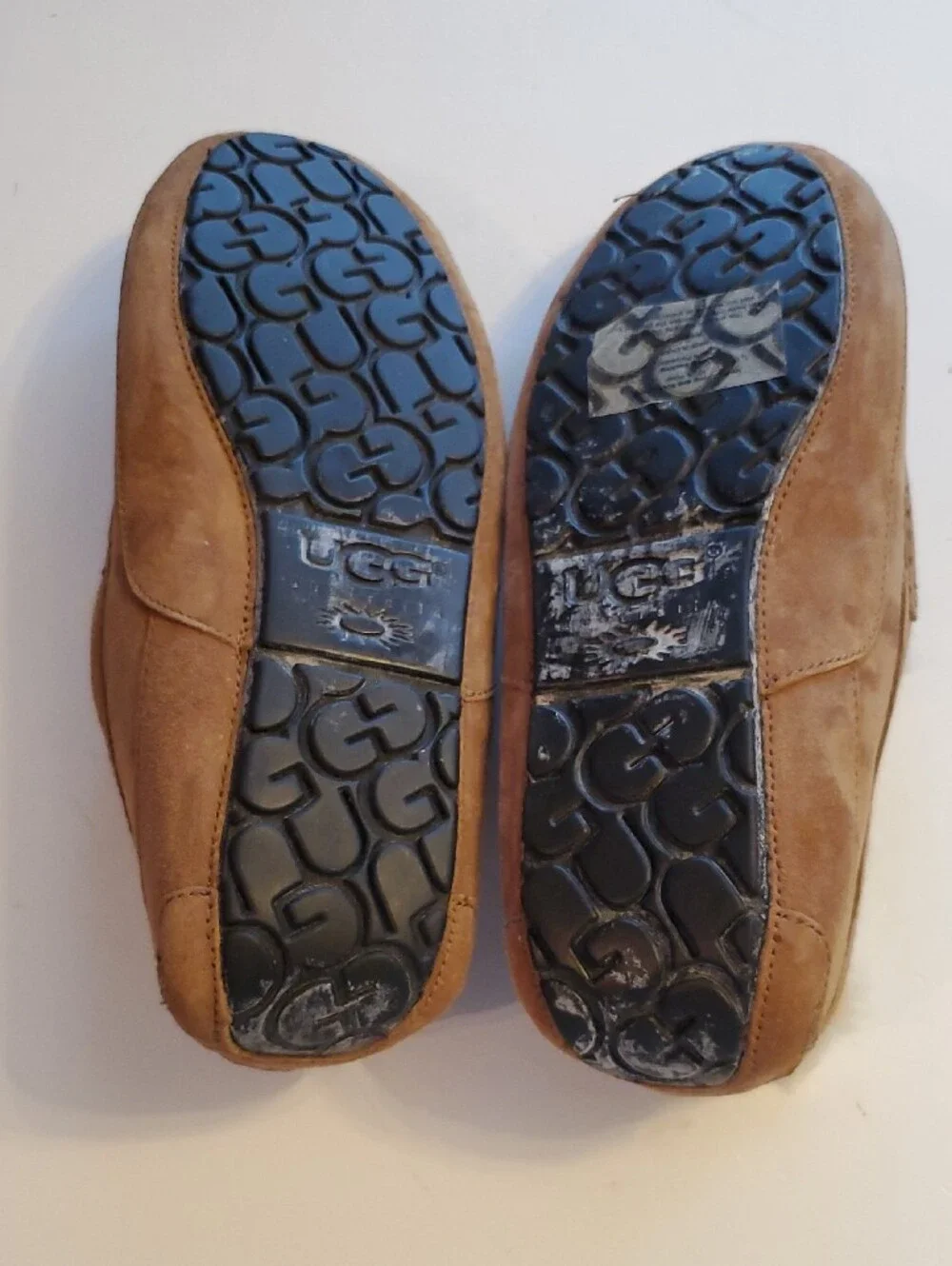 UGG Men's Chestnut Suede Shearling-Lined Slip-On Loafers